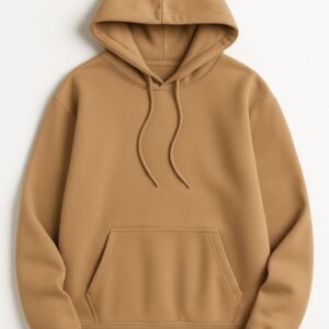 Sandfarbener Kapuzenpullover