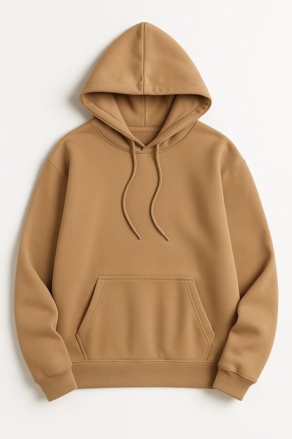 Sandfarbener Kapuzenpullover